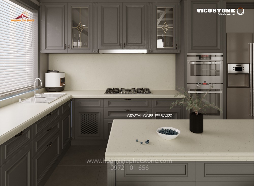 Đá Vicostone  Crystal cobble BQ320