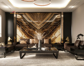 Đá xuyên sáng - onyx nâu cổ điển