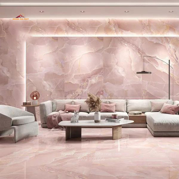 Đá xuyên sáng - onyx pink