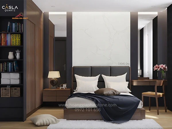 Đá Caslaquartz C4345 -  đá đẹp, dễ vệ sinh cho không gian bếp