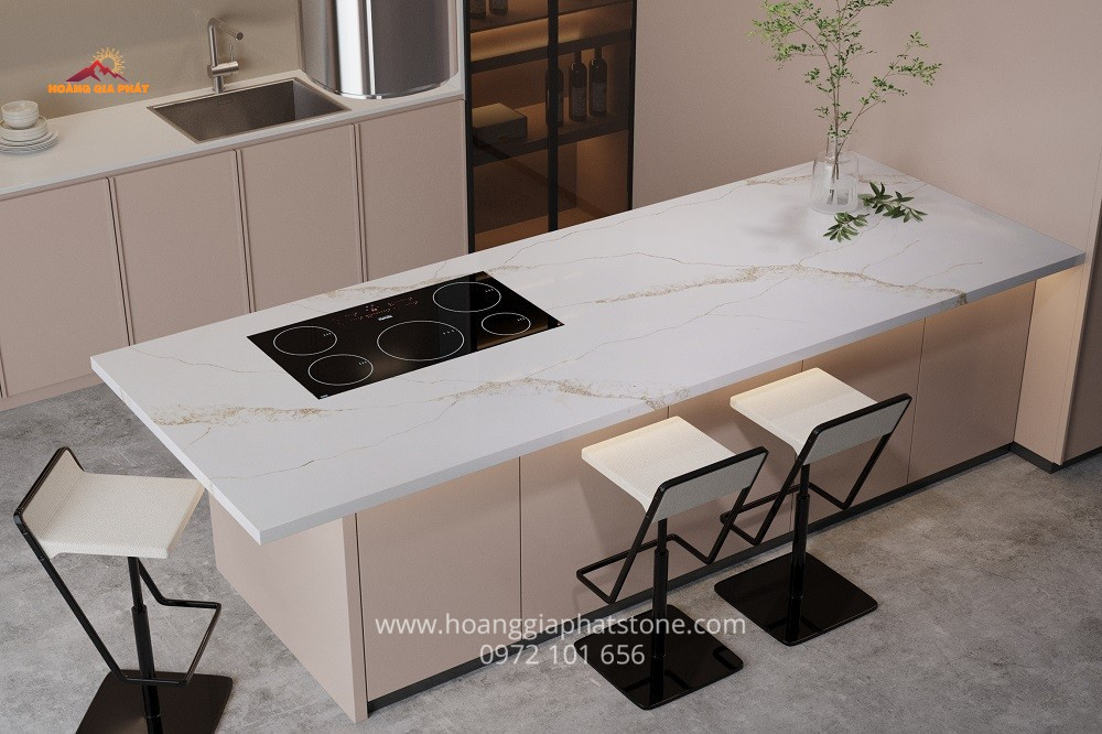 Đá Vinaquartz VQ9025W -  đang trở thành xu hướng trong thiết kế nội thất