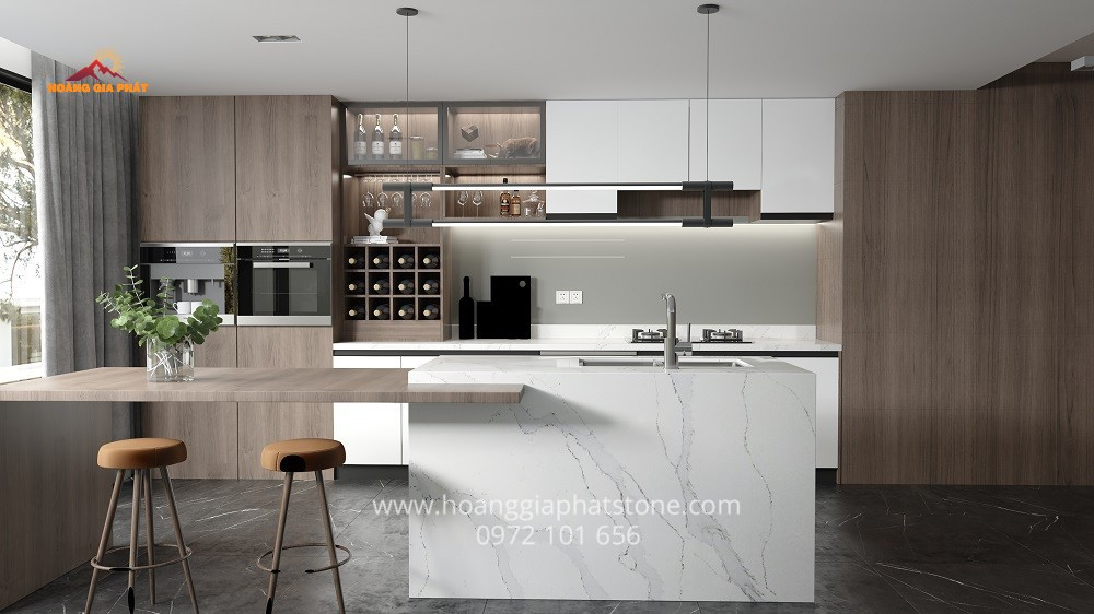 Đá Vinaquartz VQ8098W - Đẹp, bền, và sang trọng cho mọi không gian
