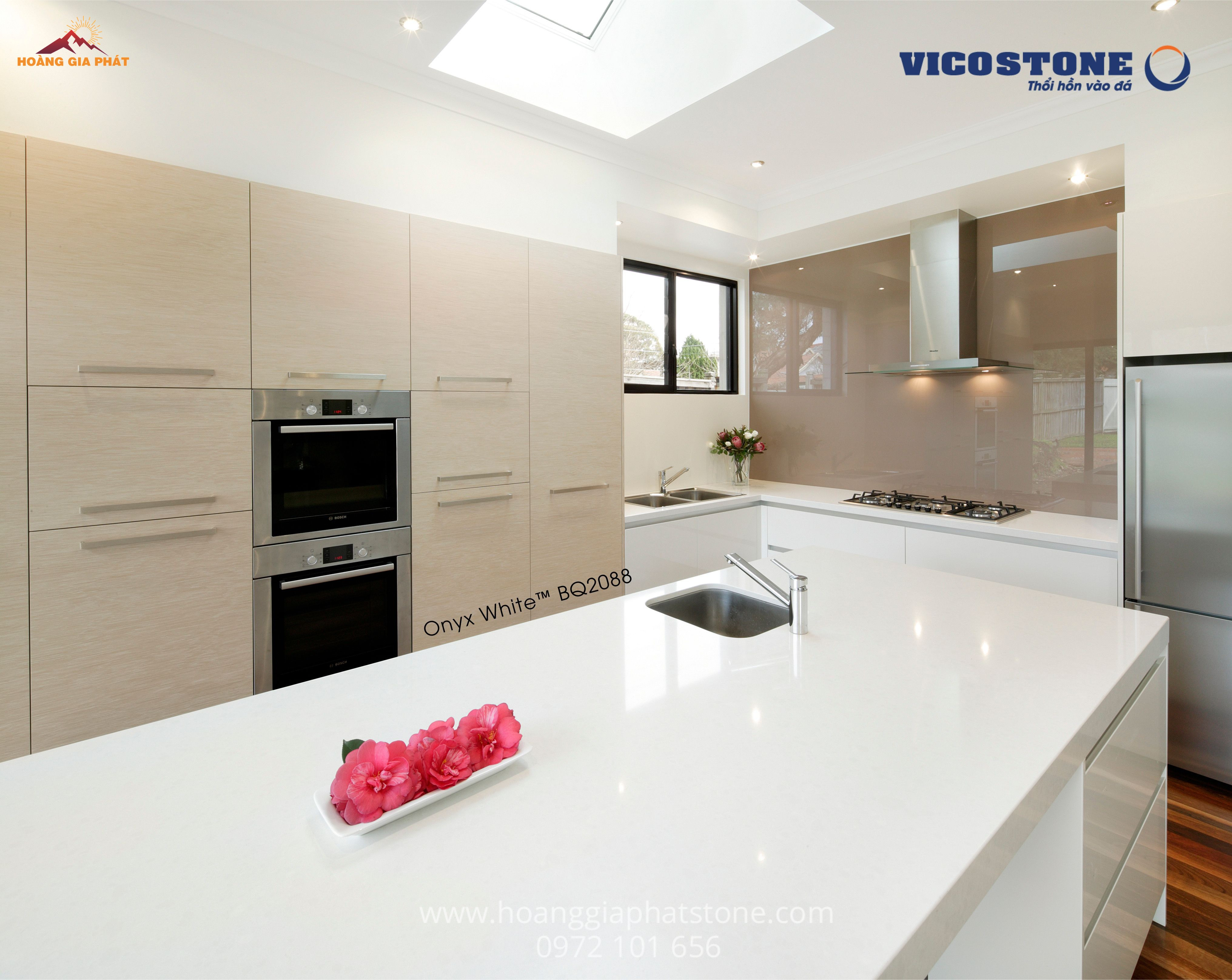 Đá Vicostone BQ2088 - Đảm Bảo Mặt Bàn Bếp Mềm Mại, Bền Bỉ