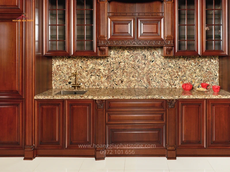 Đá Vicostone BQ9438 - Giải Pháp Hoàn Hảo Cho Mặt Bàn Bếp Kiểu Dáng Tinh Tế