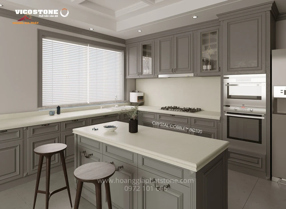Đá Vicostone BQ320 - Giải Pháp Lý Tưởng Cho Bàn Bếp Đẹp Và Chắc Chắn
