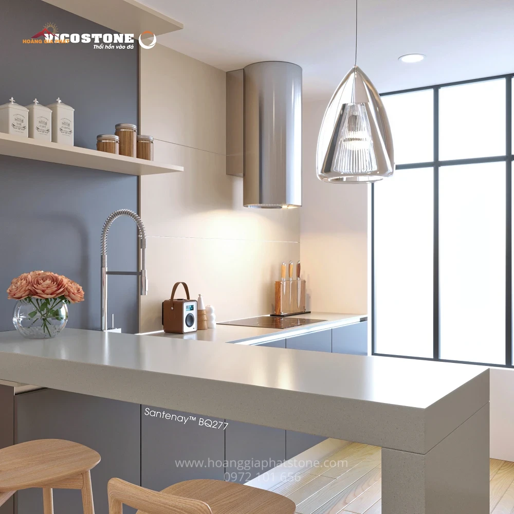 Đá Vicostone BQ277 - Mặt Bàn Bếp Sáng Bóng Và Bền Lâu