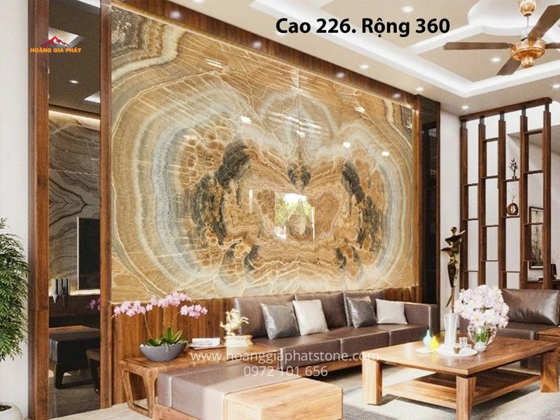 Tranh Đá xuyên sáng Onyx 091