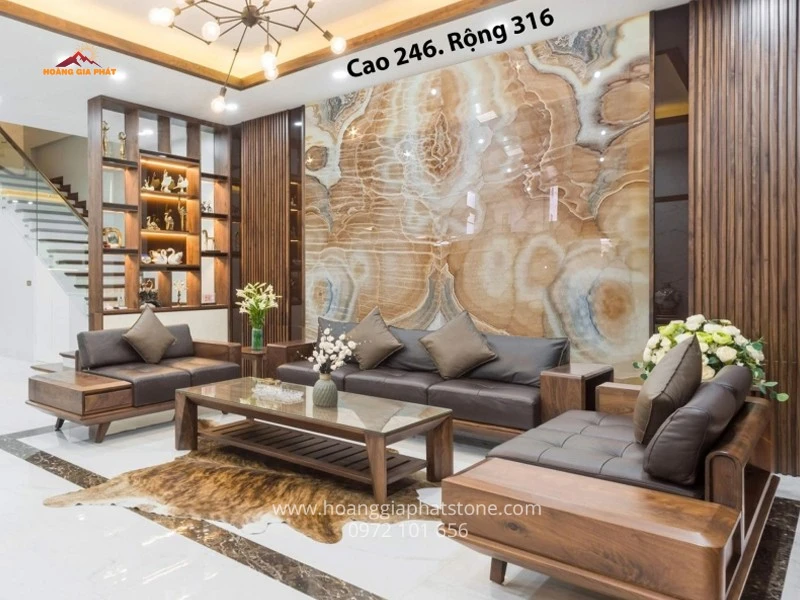 Tranh Đá xuyên sáng Onyx 136