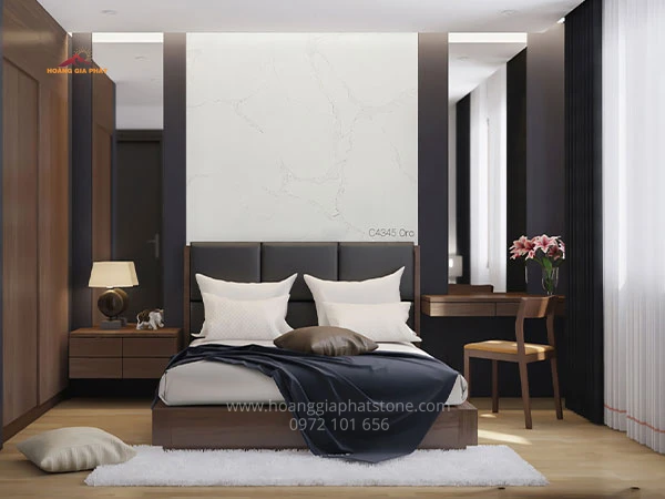 Đá Caslaquartz C4345 -  đá đẹp, dễ vệ sinh cho không gian bếp
