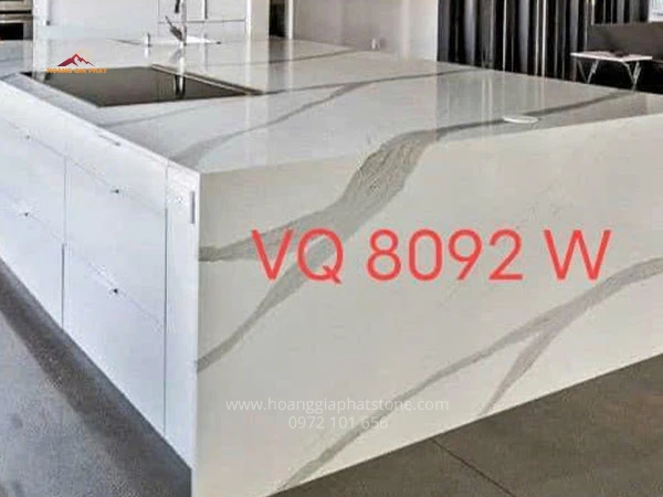 Đá Vinaquartz VQ8092W -  Lựa chọn tuyệt vời cho mặt bàn bếp