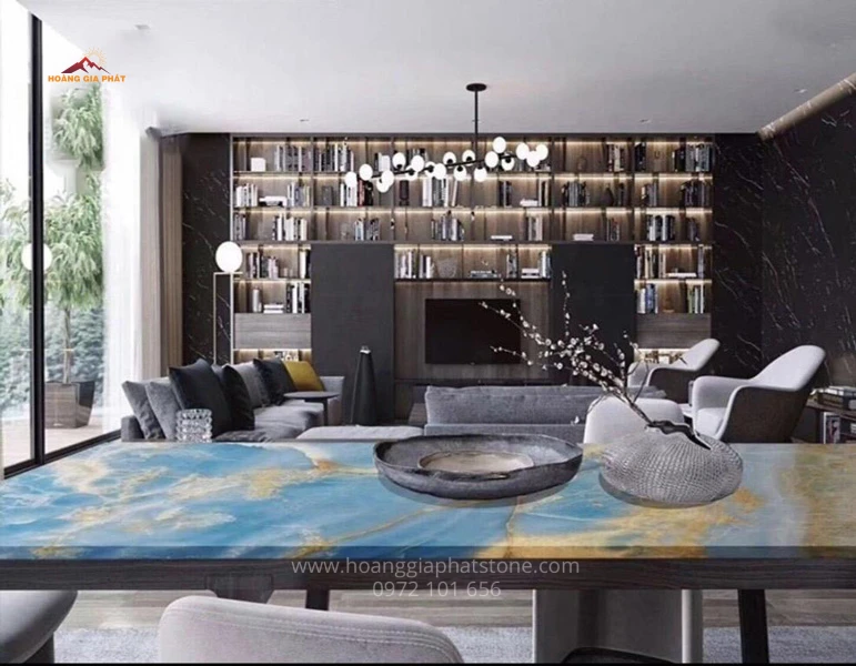 Đá xuyên sáng Onyx Blue